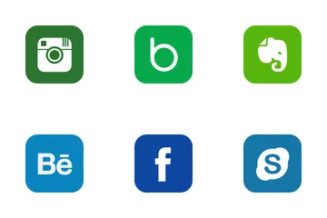 Social Network Company Icon Pack