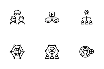 Social Network Connections Icon Pack