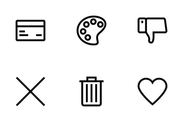 Social & Productivity Line Icons Icon Pack
