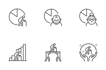 Société vieillissante Pack d'Icônes