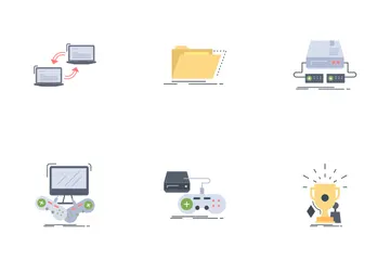 Softwareentwicklung und Videospiele Symbolpack