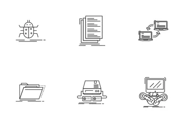 Softwareentwicklung und Videospiele Symbolpack