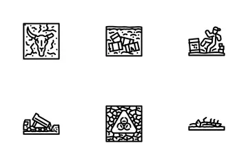 Soil Pollution Contamination Icon Pack