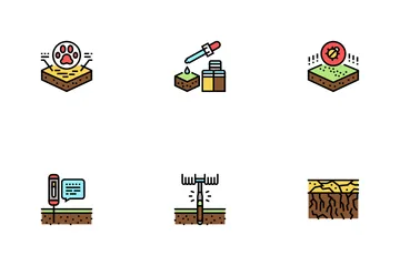 Soil Testing Nature Icon Pack