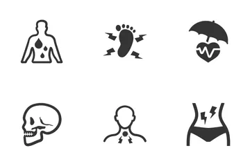 Médical et soins de santé - Série noire (set 4) Pack d'Icônes