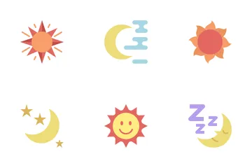 Sol y Luna Paquete de Iconos