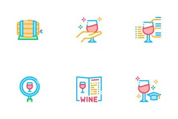 Sommelier Wine Tasting Icon Pack