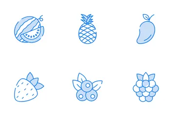 Sommerfrüchte und Getränke Symbolpack