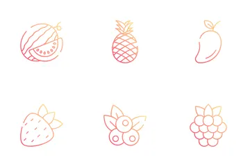 Sommerfrüchte und Getränke Symbolpack