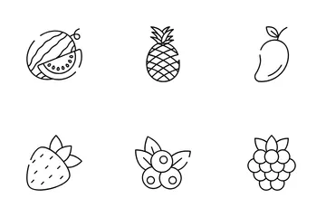 Sommerfrüchte und Getränke Symbolpack