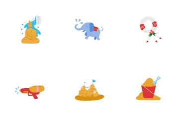 Dia Songkran Tailândia Icon Pack