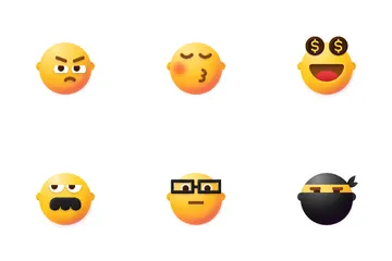 Sonrisas con orejas Paquete de Iconos