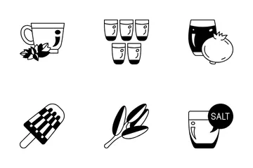 Sore Throat Treatment Icon Pack
