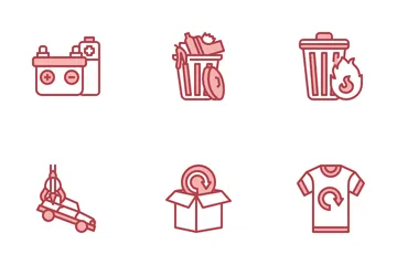 Sorting Waste Recycling Icon Pack
