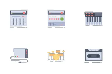 Sound Design And Sound Production Icon Pack