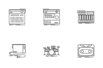 Sound Design And Sound Production Icon Pack