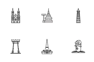 South East Asia Landmark Icon Pack