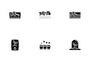Sowing Agricultural Icon Pack