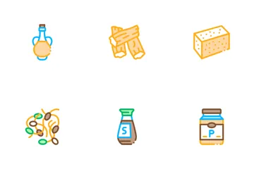 Soy Bean Food Product Icon Pack