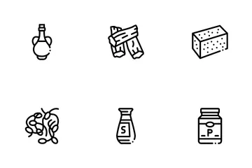 Soy Bean Food Product Icon Pack