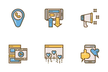 Sozialen Medien Symbolpack