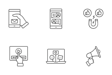 Sozialen Medien Symbolpack