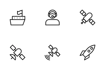 Space And Aircraft Icon Pack