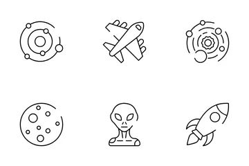 Space And Aircraft Icon Pack