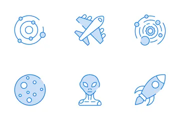 Space And Aircraft Icon Pack