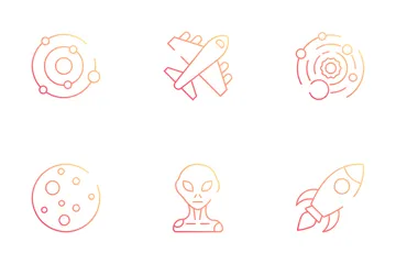 Space And Aircraft Icon Pack
