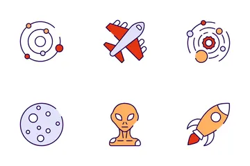 Space And Aircraft Icon Pack
