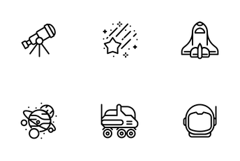 Space LineArt Icon Pack