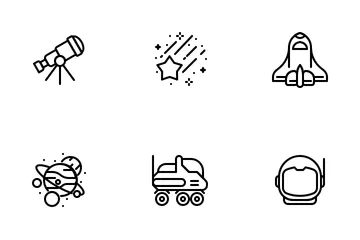 Space LineArt Icon Pack