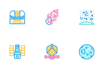 Space Researching  Equipment Icon Pack
