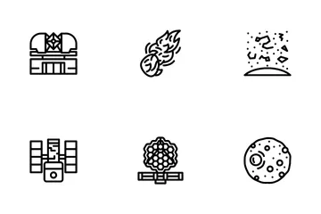 Space Researching  Equipment Icon Pack