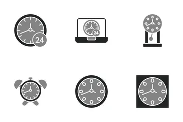 Speedometer And Time Icon Pack