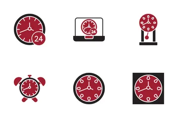 Speedometer And Time Icon Pack