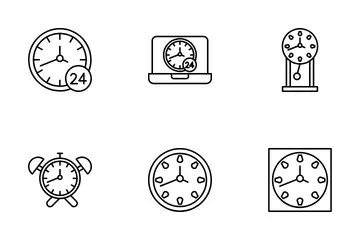 Speedometer And Time Icon Pack