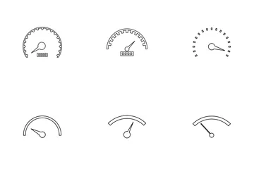 Speedometer Line Icon Pack