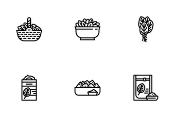Spinach Leaf Salad Green Food Icon Pack