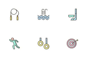 Sport And Games Filled Outline Icon Pack