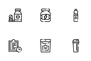 Sport Nutrition Cells Icon Pack