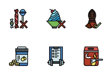 Sports Diet Icon Pack