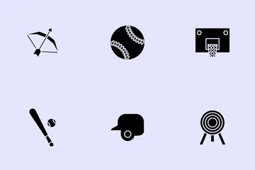 Sports Equipment - Glyph Style Icon Pack
