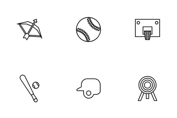 Sports Equipment - Line Style Icon Pack