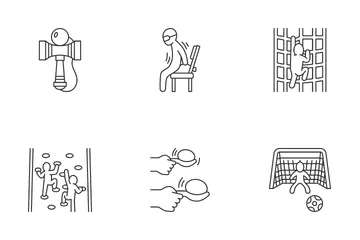Sports School Day Activities Icon Pack