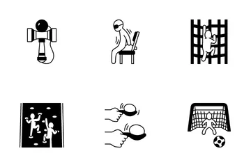 Sports School Day Activities Icon Pack