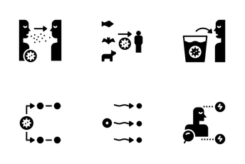 Spread Of Disease Icon Pack