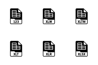 Spreadsheets File Format Icon Pack