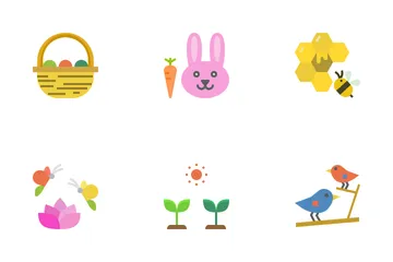 Spring Flat Icon Pack